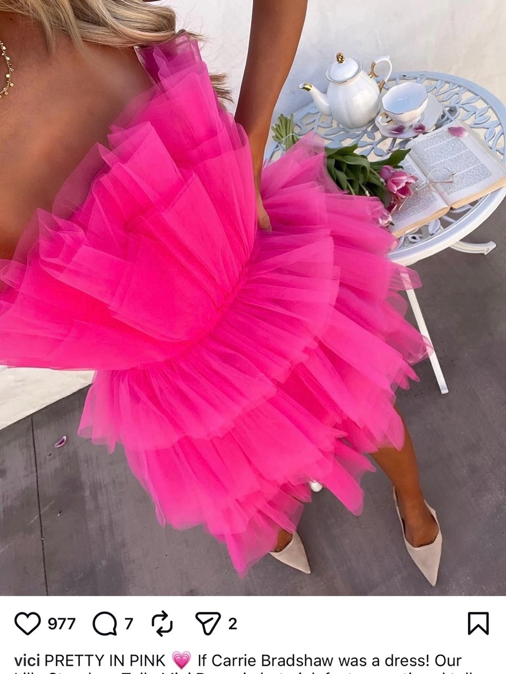 NWT Vici Lillie Strapless Hot Pink Layered Tulle Mini Dress